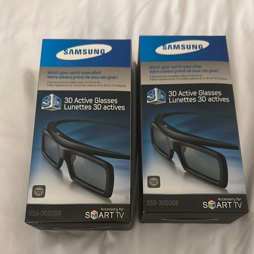 Never Opened Samsung 3D Active Glasses (Set of 2) - Black
